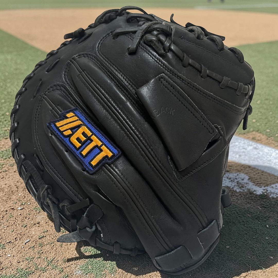 ZETT グランステイタス キャッチャーミット 軟式 少年野球 矢野モデル 黒