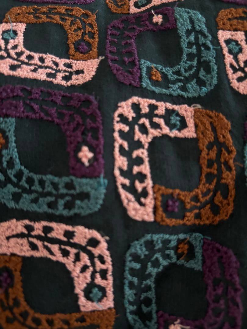 ミナペルホネン mina perhonen lolo ボア刺繍マフラー