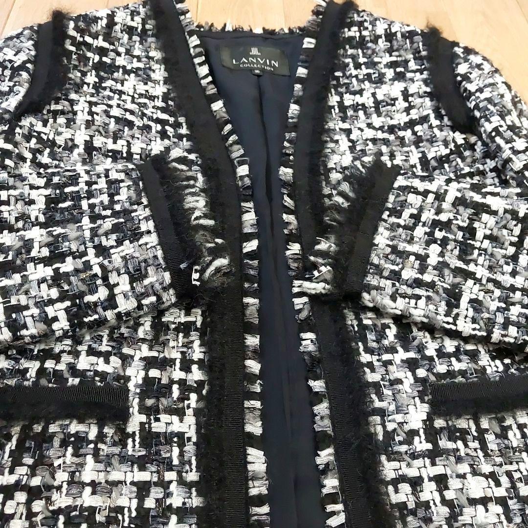 【LANVIN COLLECTION】ランバンコレクション ツイードジャケットS