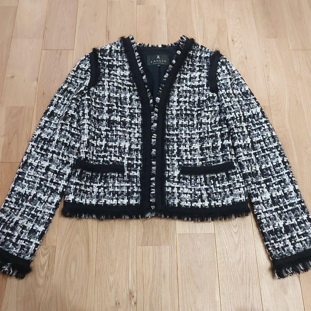 【LANVIN COLLECTION】ランバンコレクション ツイードジャケットS