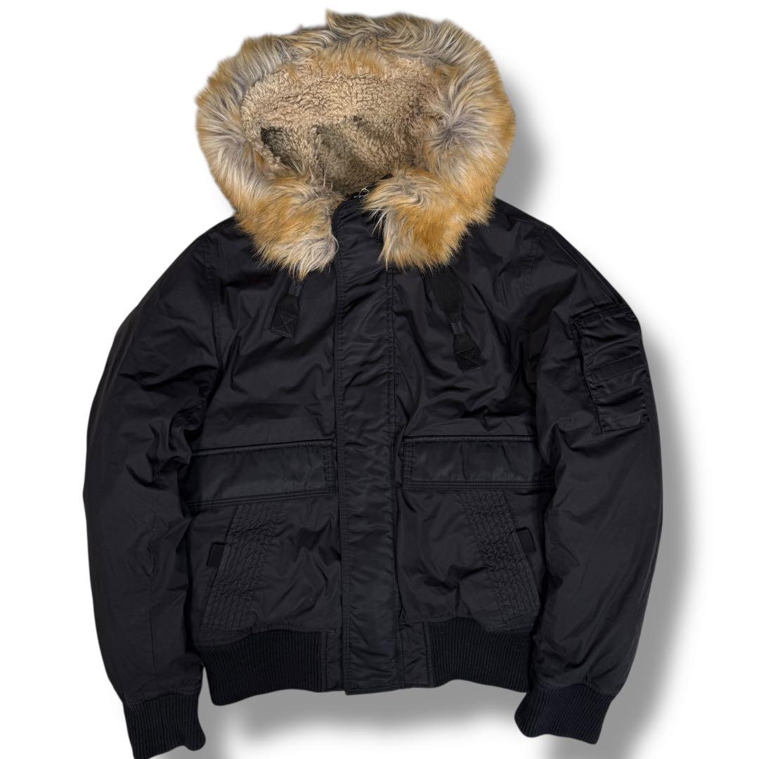 美品 DIESEL ブレイブマン 裏ボア N-2B MA-1 フライトジャケット