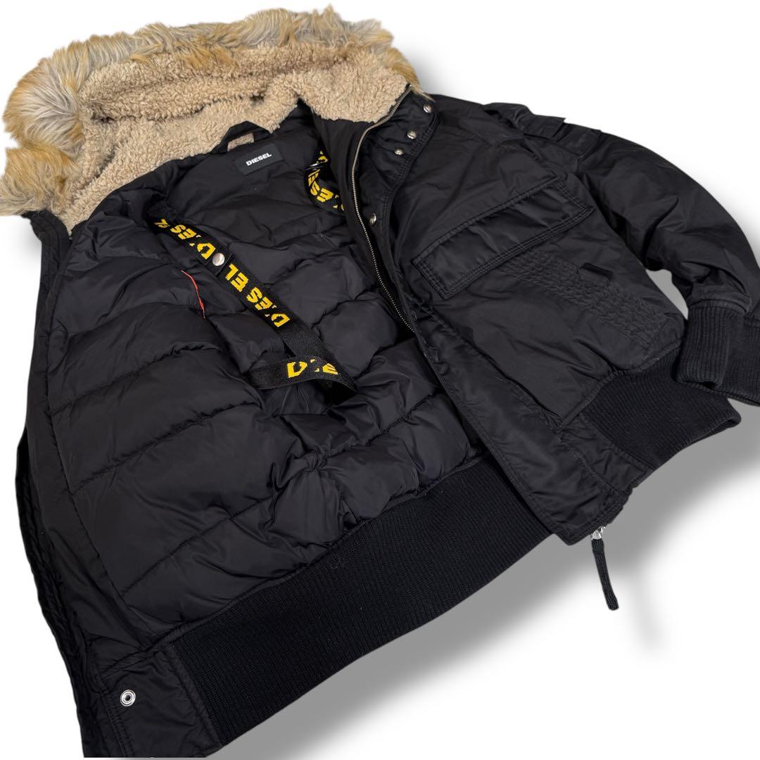 美品 DIESEL ブレイブマン 裏ボア N-2B MA-1 フライトジャケット