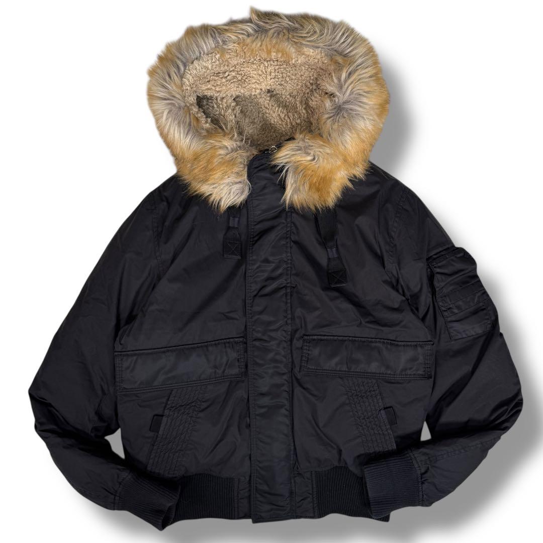 美品 DIESEL ブレイブマン 裏ボア N-2B MA-1 フライトジャケット