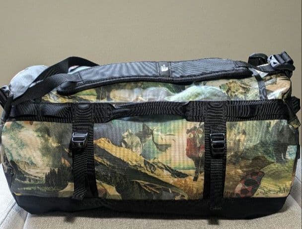 希少美品✨️限定柄　ノースフェイス　ダッフル S セピアブラウンハイカープリント