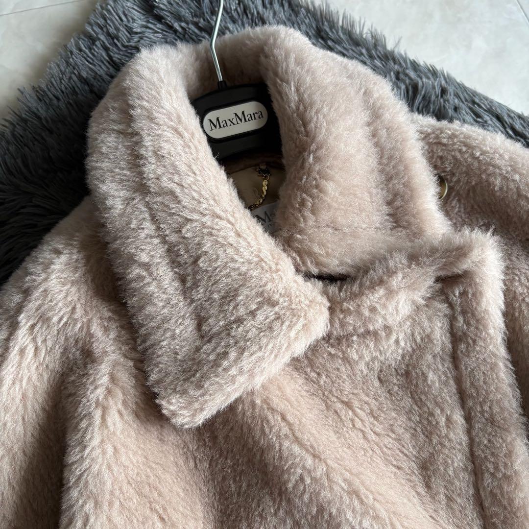 美品✨MaxMara Tebe1 テディケープ サンドベージュ アルパカ・シルク