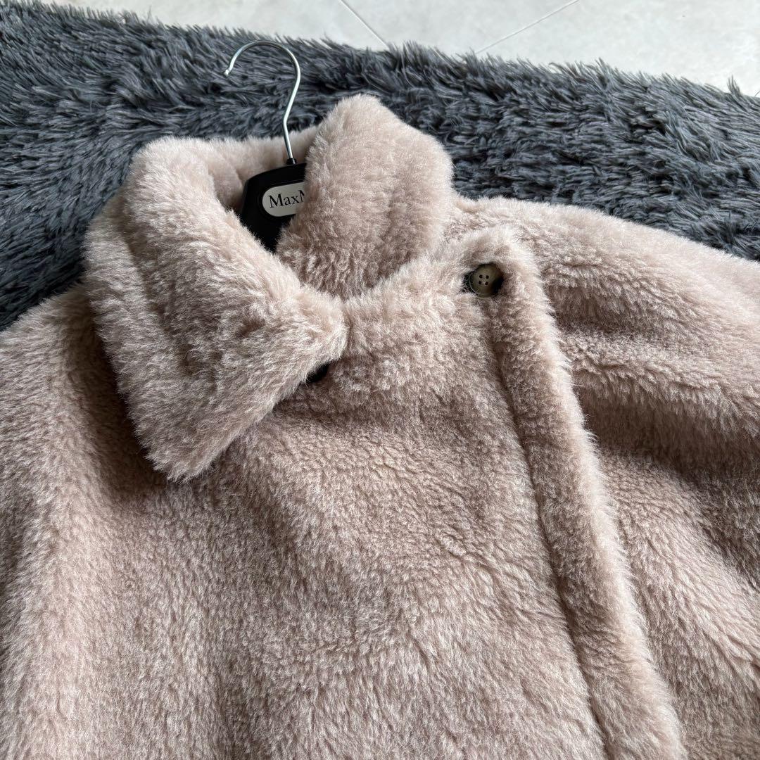 美品✨MaxMara Tebe1 テディケープ サンドベージュ アルパカ・シルク