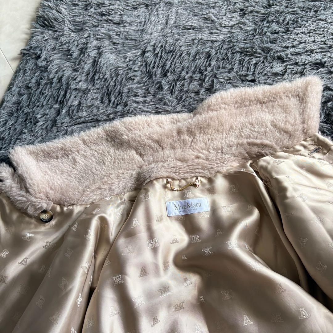 美品✨MaxMara Tebe1 テディケープ サンドベージュ アルパカ・シルク