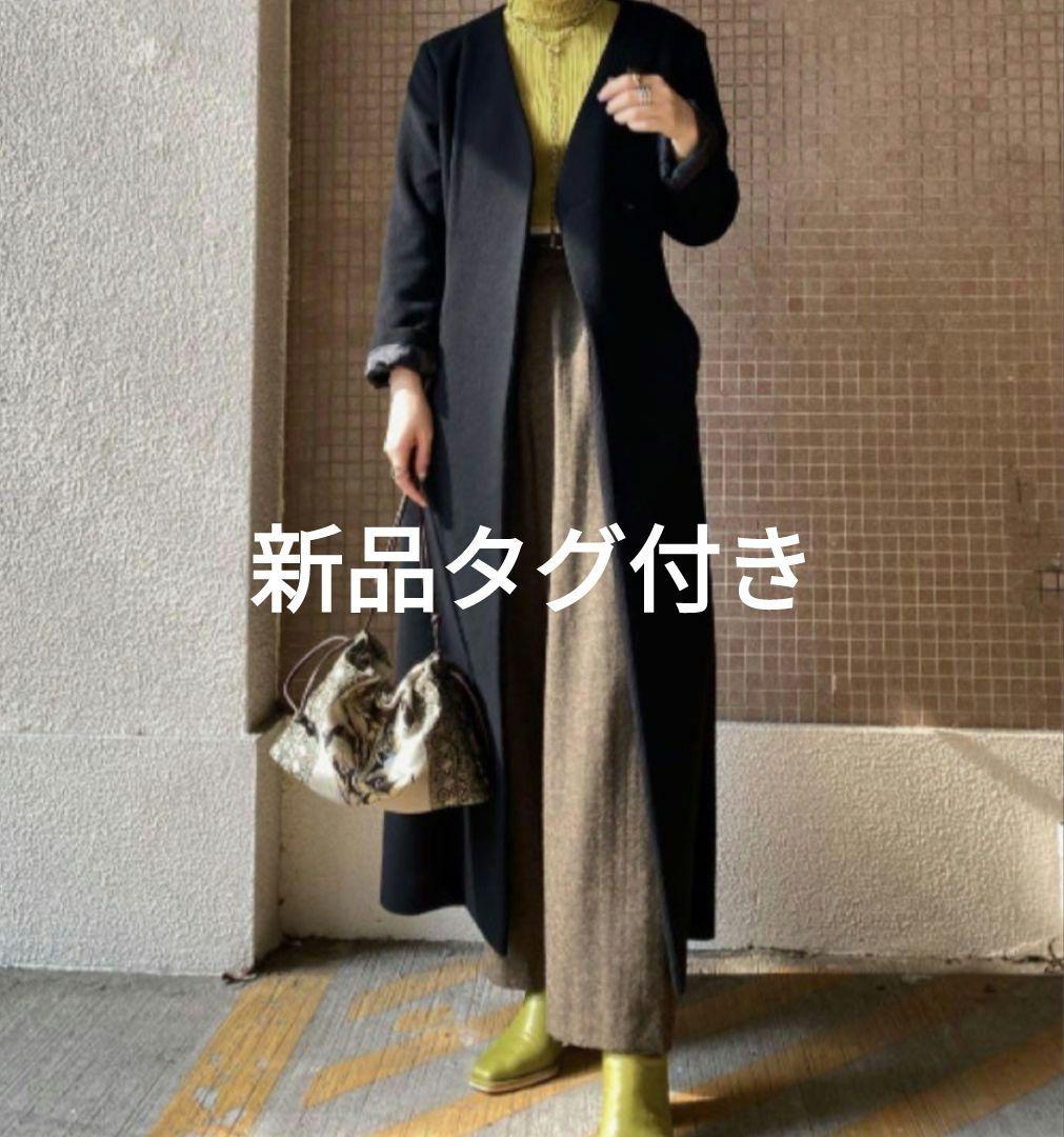 Ameri　WAIST SHAPE NO COLLAR COAT