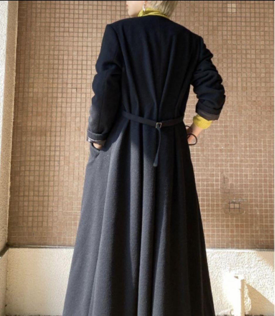 Ameri　WAIST SHAPE NO COLLAR COAT