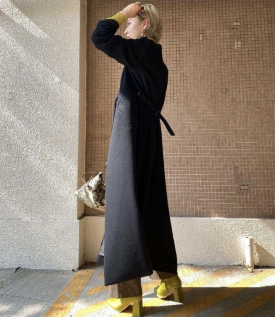 Ameri　WAIST SHAPE NO COLLAR COAT