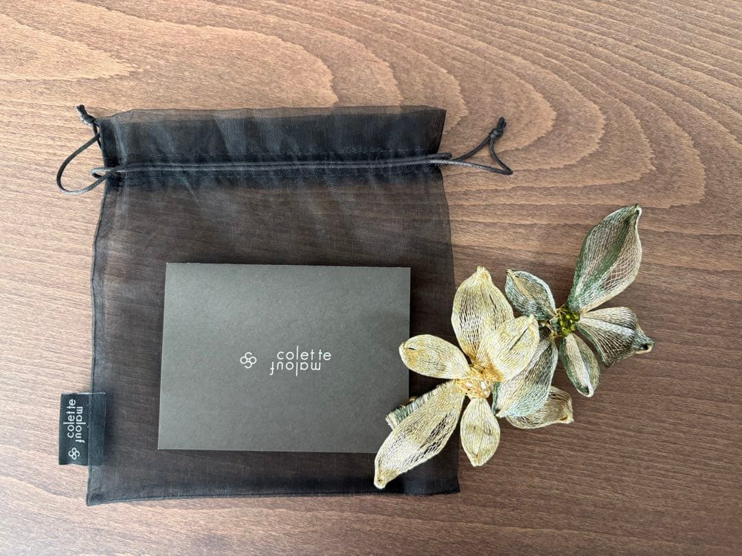 コレットマルーフ　バレッタ　ネイビー