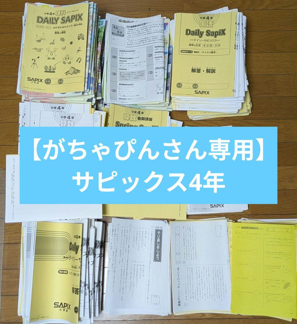 【がちゃぴんさん専用】サピックス4年生算数、国語セット