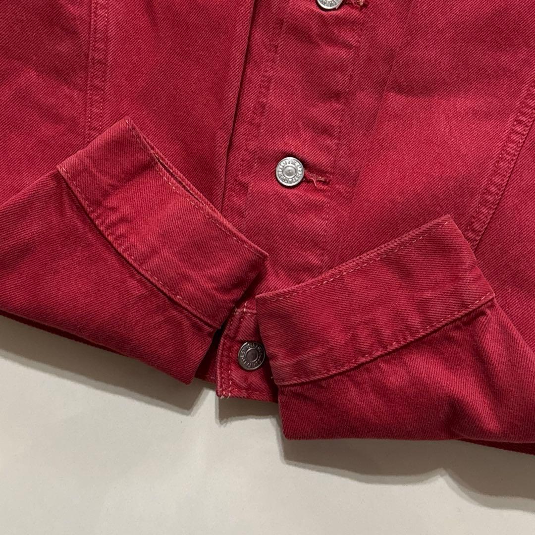 希少カラー usa製 Levi's 70507 赤 トラッカージャケット