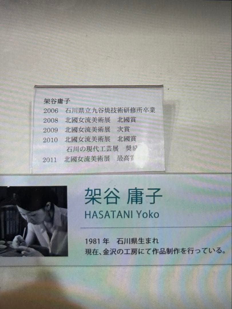 金沢九谷焼　赤絵皿セット　架谷庸子作