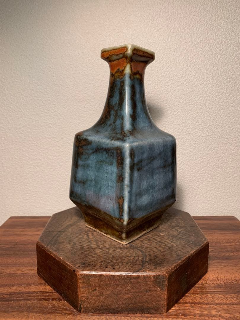 河井武一 呉須方壺 花器 民藝 河井寛次郎 河井久