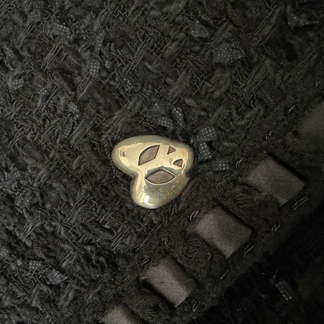 READY MADE ツイードジャケット ハートボタン 黒