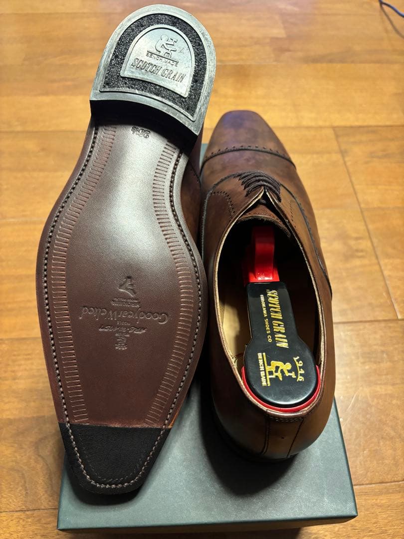 スコッチグレイン ブラウン ドレスシューズ
