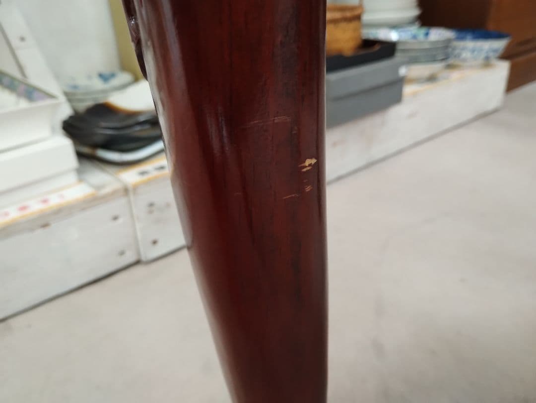 y　英国風ローテーブル　猫脚　ガラステーブル