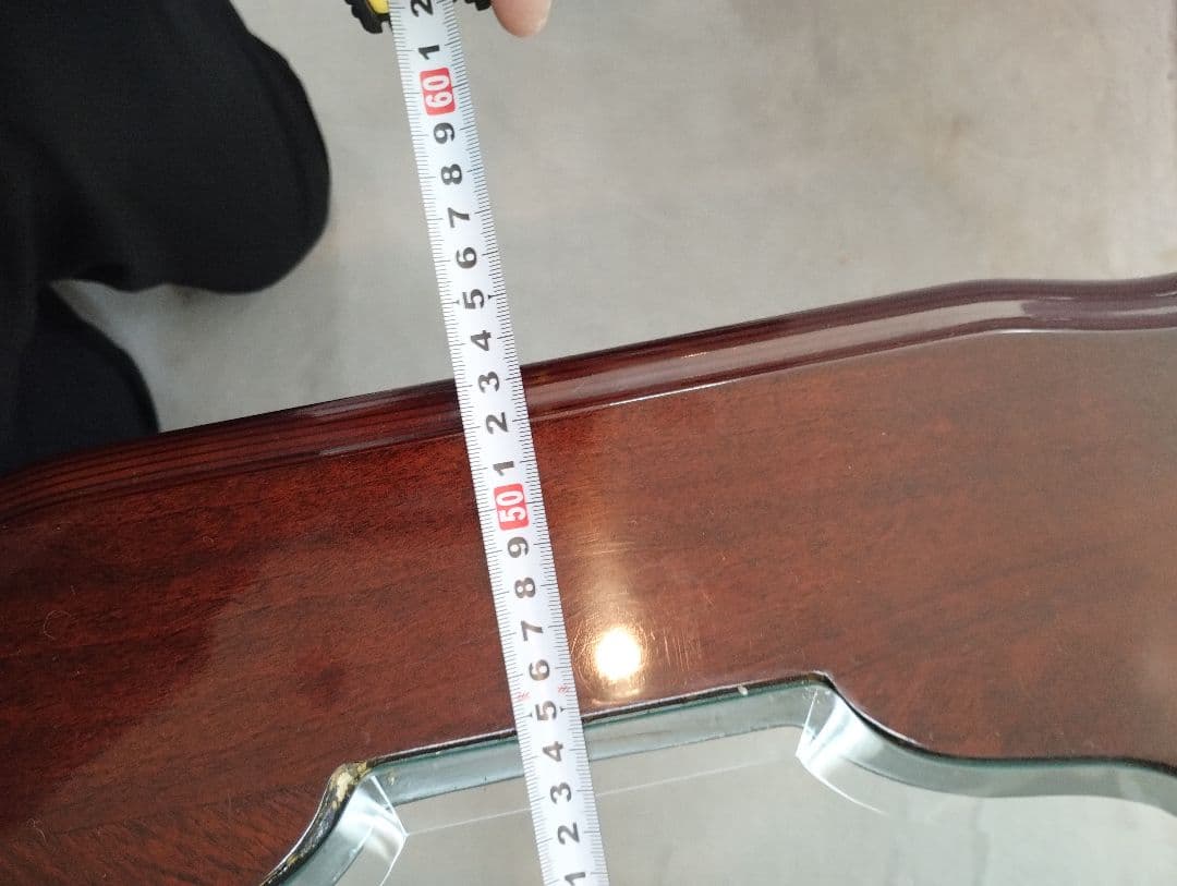 y　英国風ローテーブル　猫脚　ガラステーブル