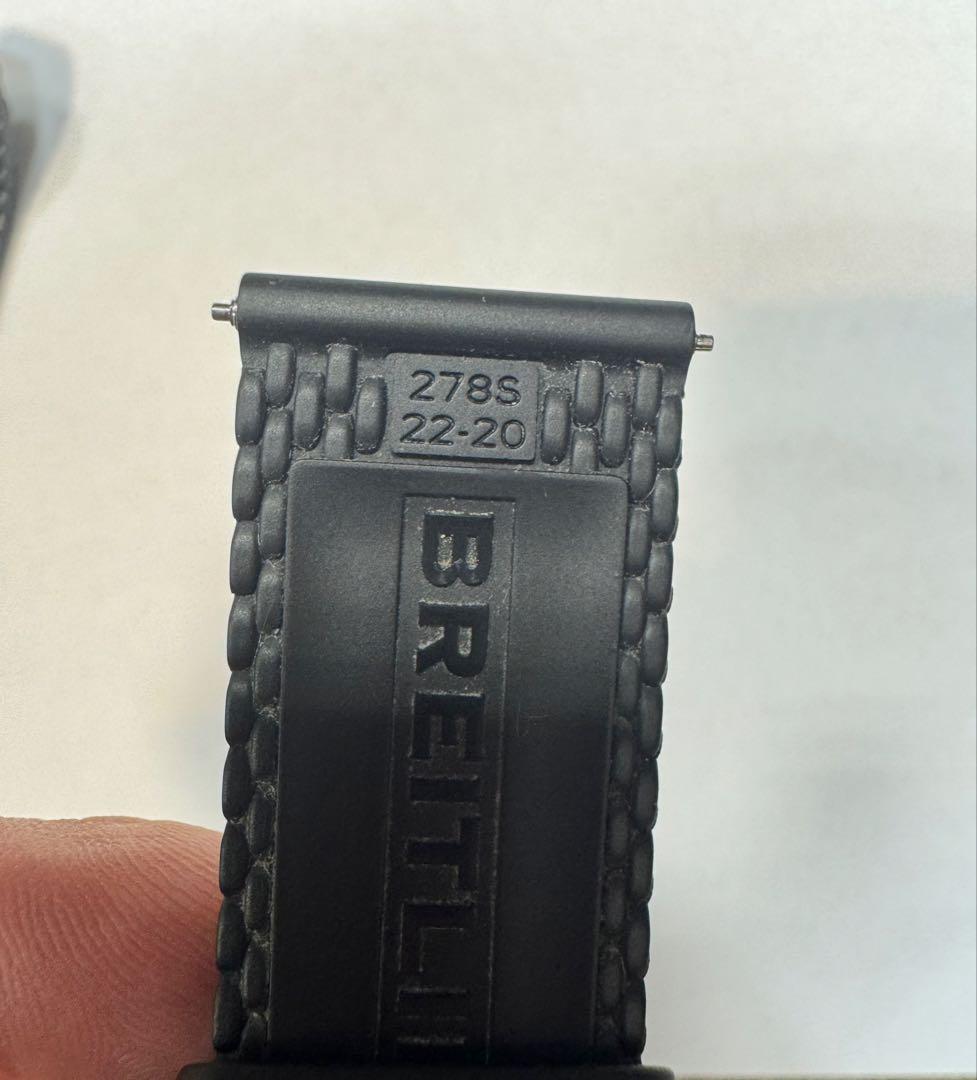 BREITLING ブライトリング ブラックラバーベルト 22-20 ブラック