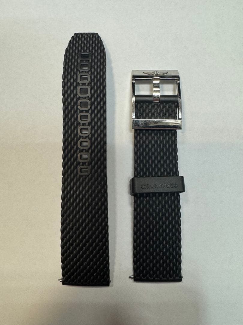 BREITLING ブライトリング ブラックラバーベルト 22-20 ブラック