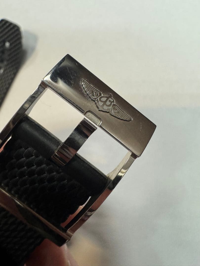 BREITLING ブライトリング ブラックラバーベルト 22-20 ブラック