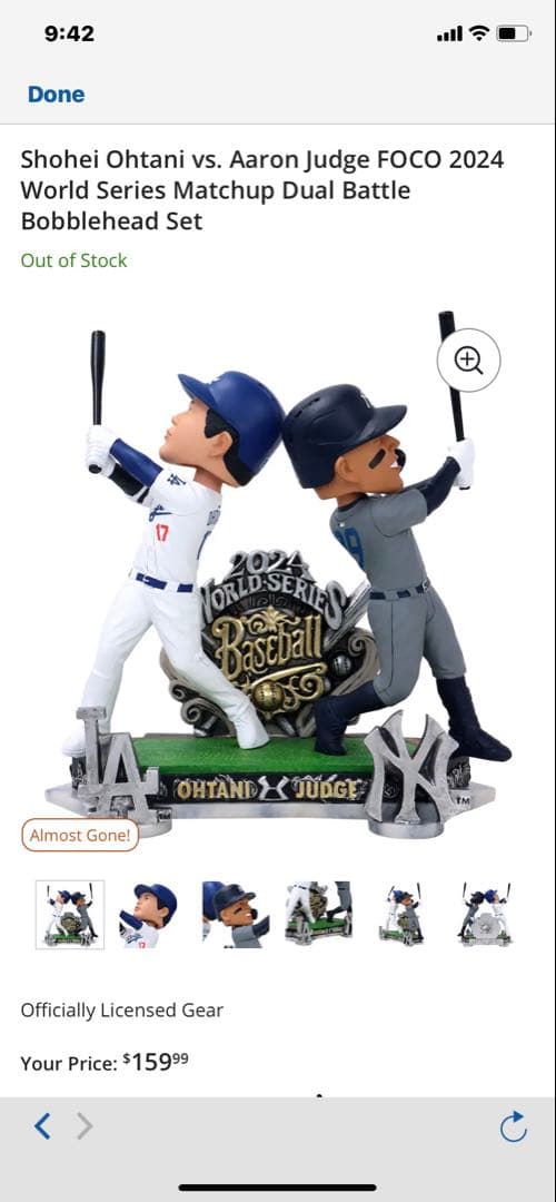 2024 WORLD SERIES 開催記念ボブルヘッド 大谷&JUDGE