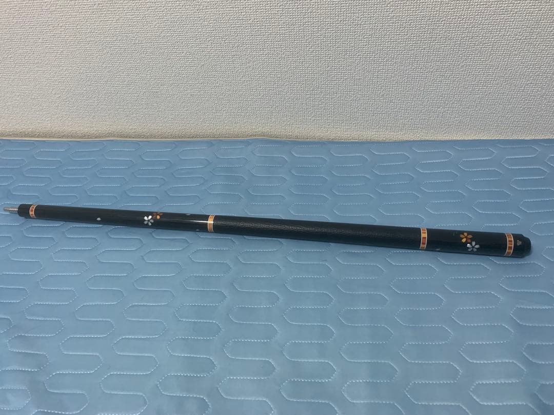 木製ビリヤードキュー 花模様バットのみ