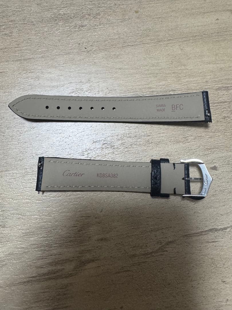 Cartier タンクマスト SM ブラックレザーベルト