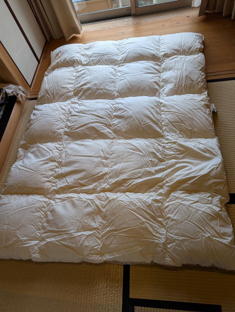 花柄 シングルハンガリー産高級羽毛1.4kg掛け布団