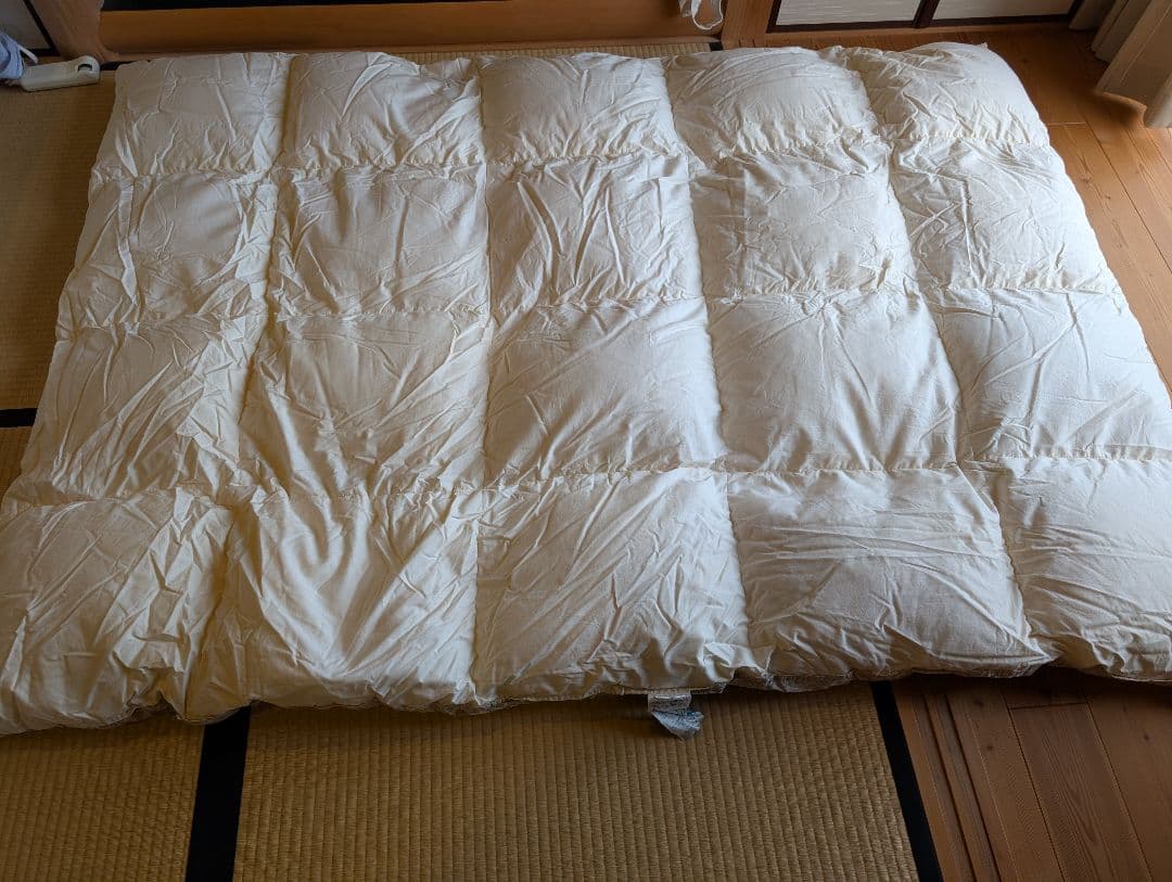 花柄 シングルハンガリー産高級羽毛1.4kg掛け布団