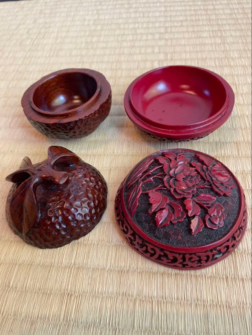 茶道具香合蓋置　堆朱　柚子　隅田川　砂金袋　お雛様　兎　つばき蓋置　ぼんぼり蓋置