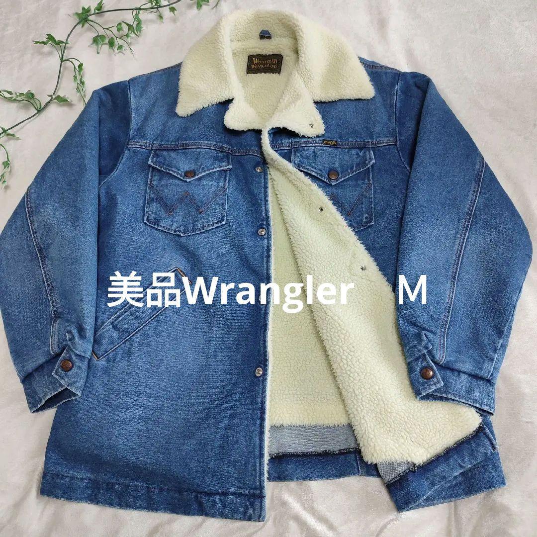 [美品]Wrangler WM1923 デニム ボアジャケット Ｍ ランチコート