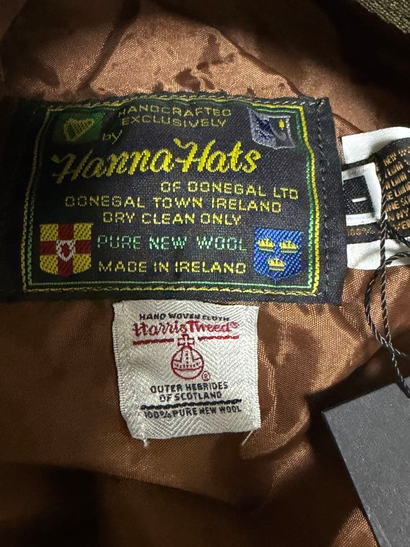【Momotousa】別注　ハリスツイード　ハンナハッツ　キャスケット帽
