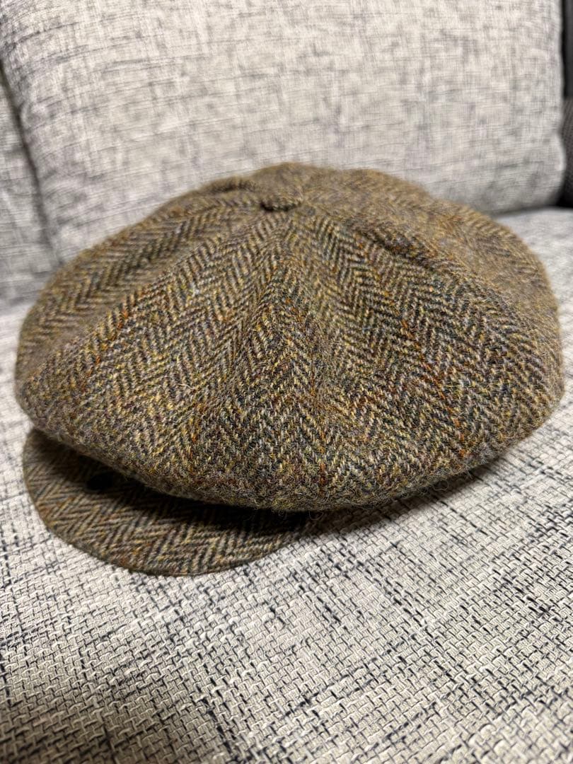 【Momotousa】別注　ハリスツイード　ハンナハッツ　キャスケット帽