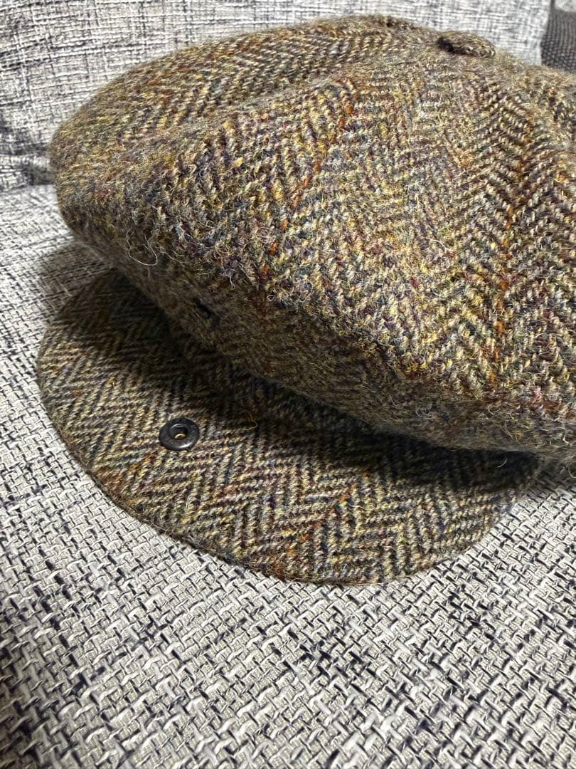 【Momotousa】別注　ハリスツイード　ハンナハッツ　キャスケット帽