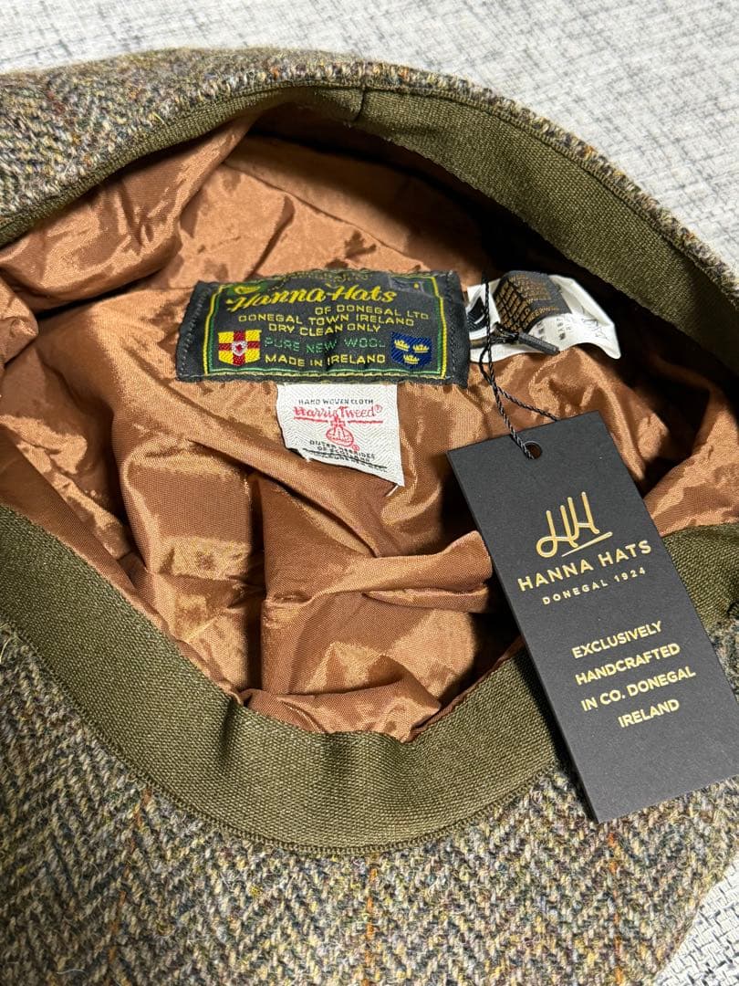 【Momotousa】別注　ハリスツイード　ハンナハッツ　キャスケット帽
