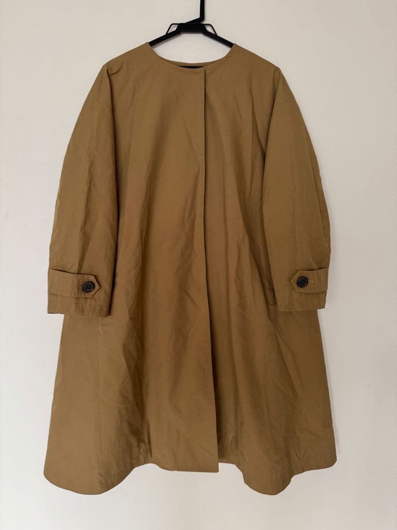 ジャーナルスタンダード コットン ナイロン フレアコート ノーカラー