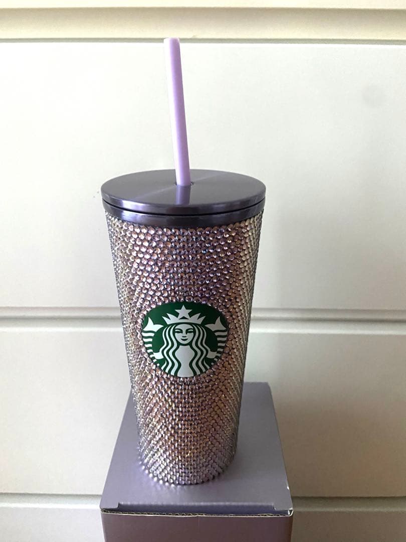 スタバ　スターバックスホリデー2022 ステンレスコールドカップラインストーン