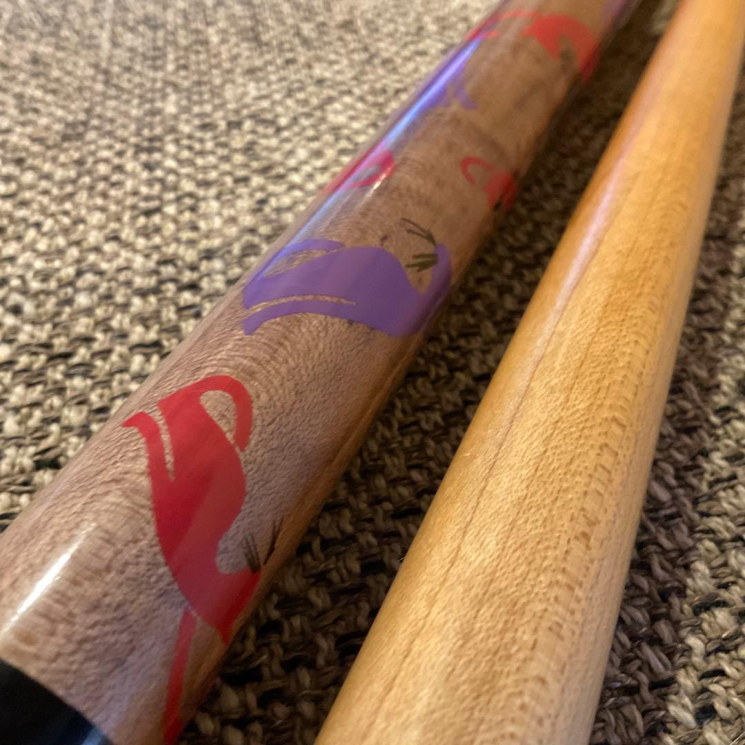 猫　ビリヤード キュー　ノーラップ　オールド アダム　ストレート キュー　18山