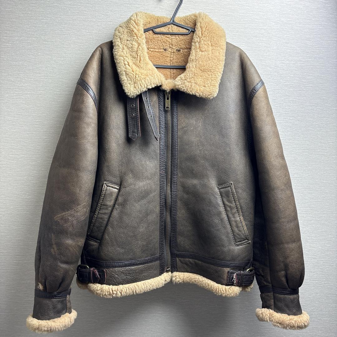 B3 ムートン レザー フライトジャケット TERRALAM 80s 韓国製
