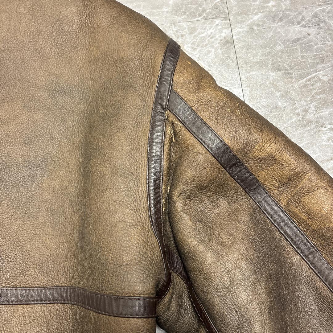 B3 ムートン レザー フライトジャケット TERRALAM 80s 韓国製