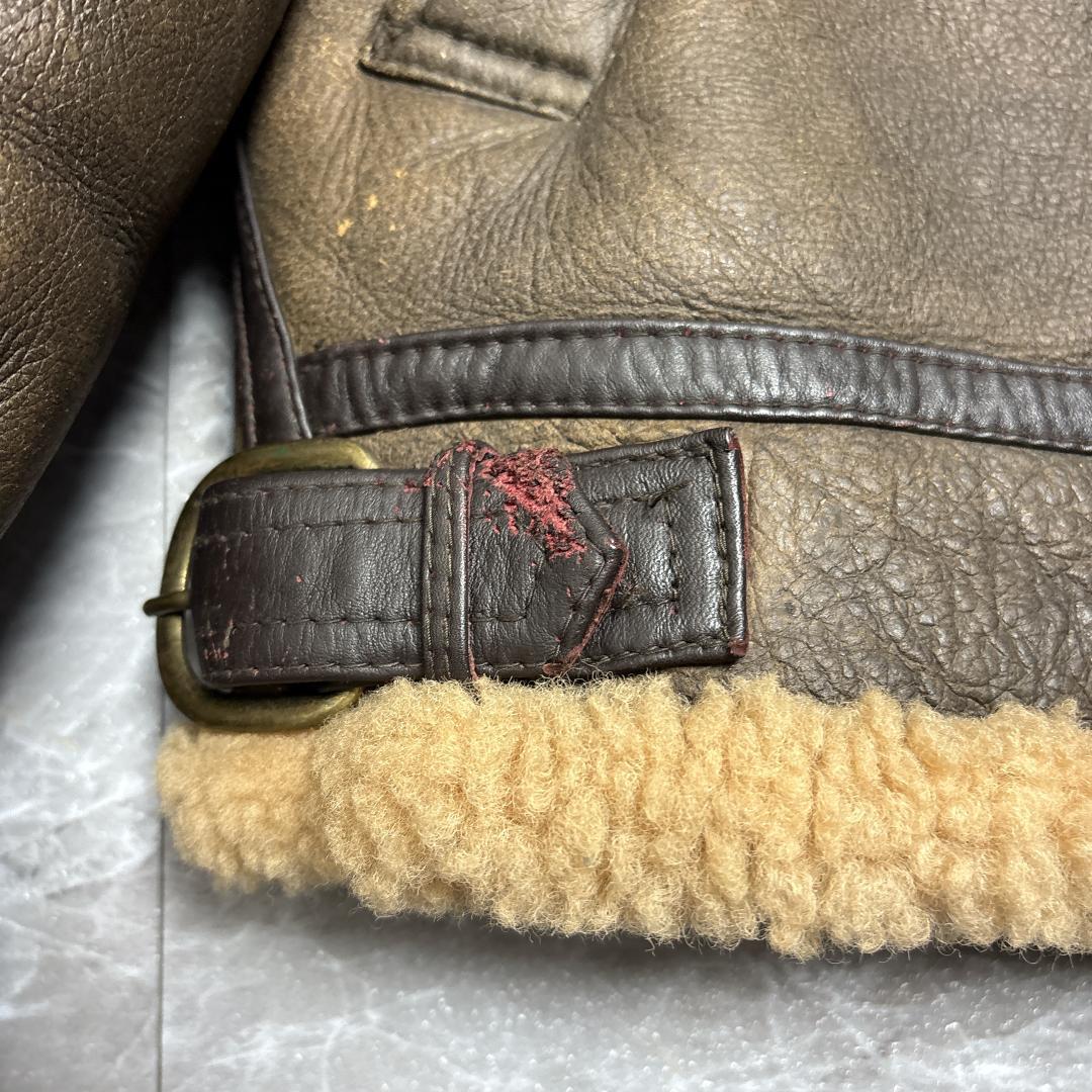 B3 ムートン レザー フライトジャケット TERRALAM 80s 韓国製