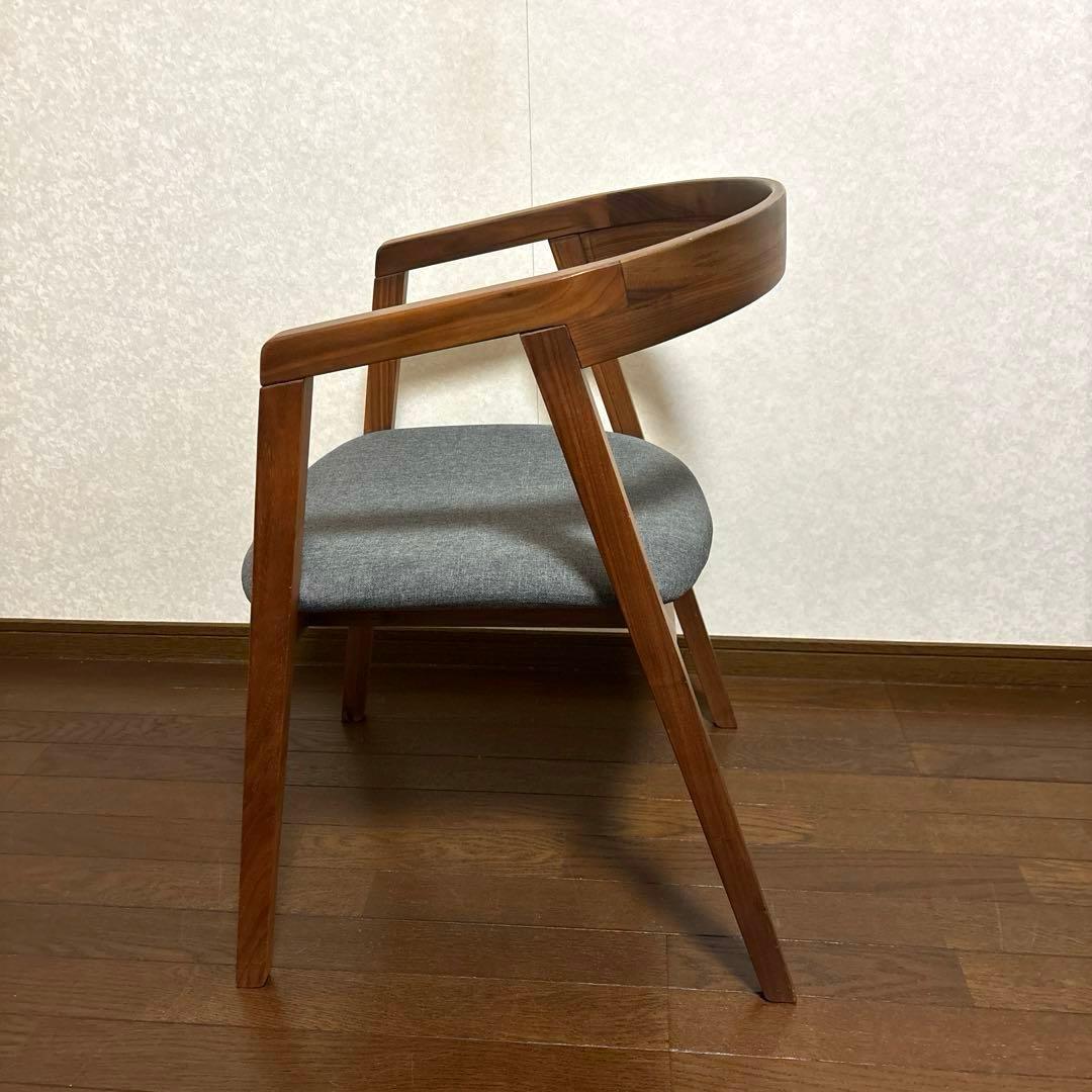 【美品】ダイニングチェア 肘付き ウォールナット