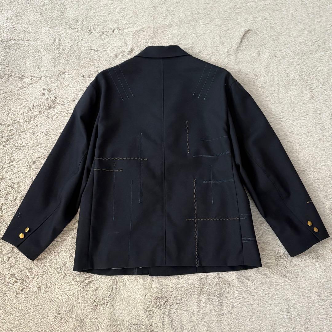 TOMORROW LAND テーラードジャケット 紺ブレ ダブル 金ボタン