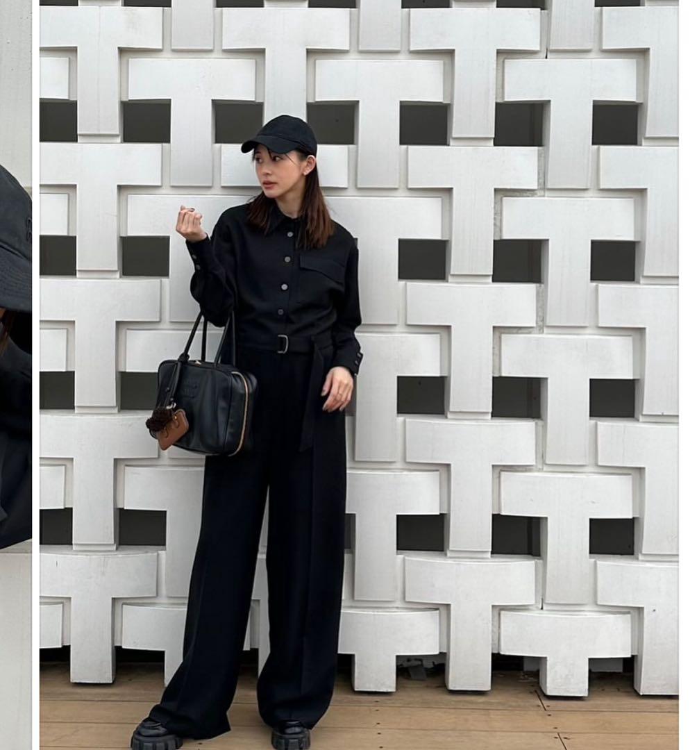 朝比奈 彩×Oggi×UNTITLEDコラボ・シャツカラーオールインワン