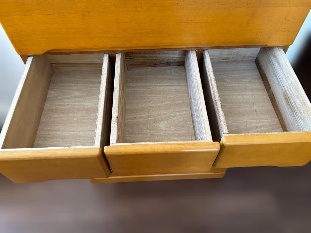 【送料込み】ニトリ　天然木　ハイチェスト フジ　6段チェスト タンス