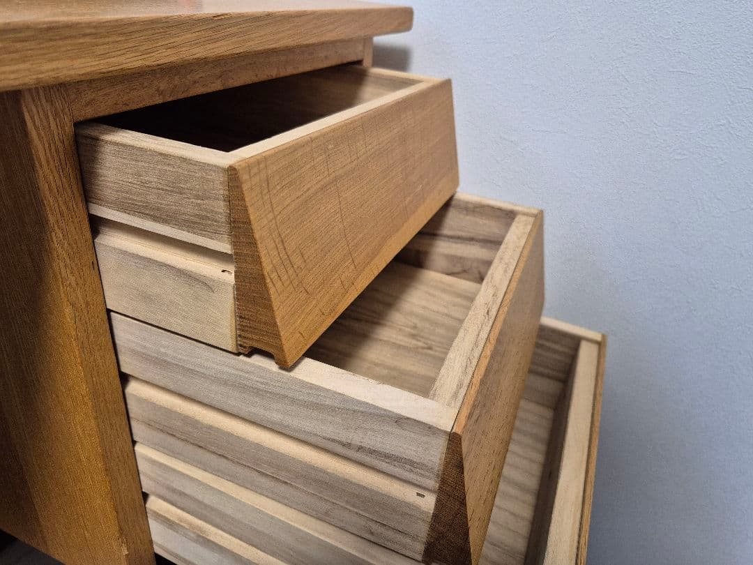 karf カーフ オーク無垢材 Kano デスク 引き出し付き