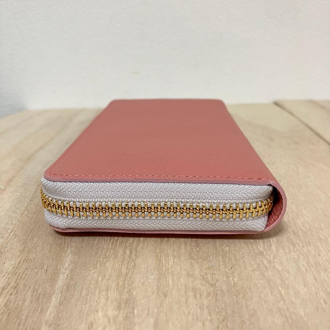 訳あり【未使用】ツモリチサト トリロジー 長財布 希少ピンク イタリア製レザー