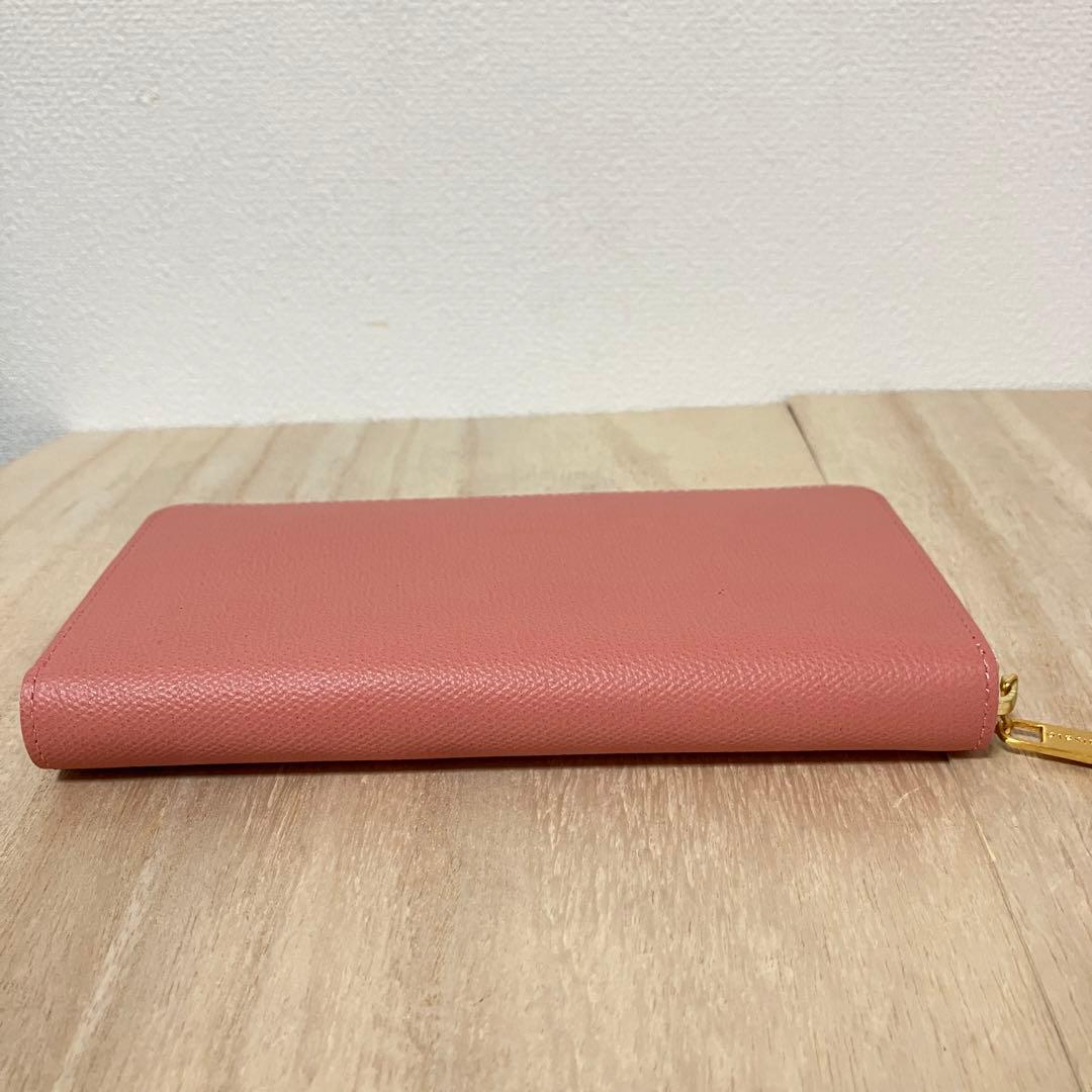 訳あり【未使用】ツモリチサト トリロジー 長財布 希少ピンク イタリア製レザー